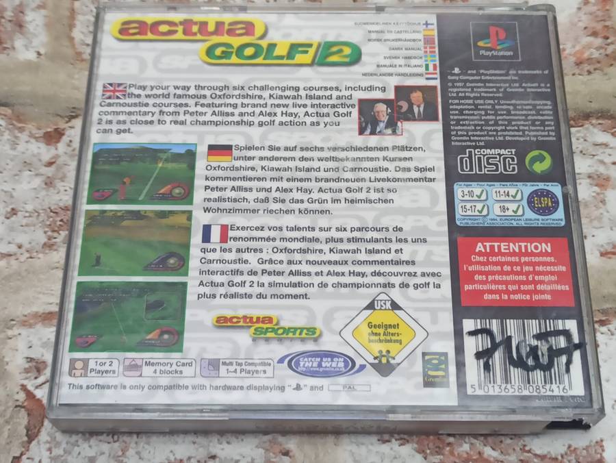 Actua Golf 2 : PS1 PAL