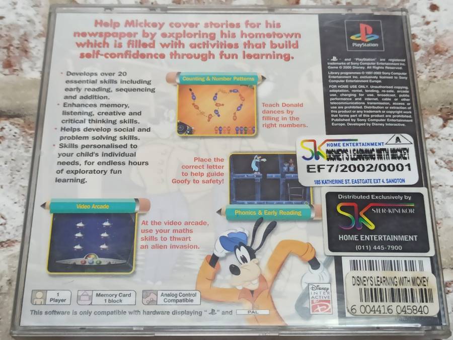 Disney's Learning Mickey : PS1 PAL