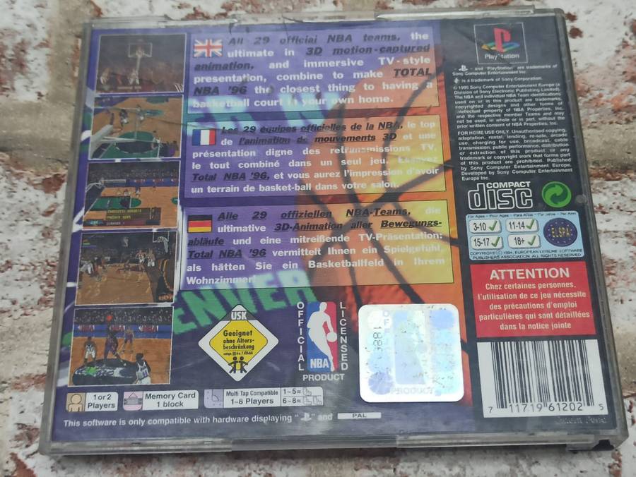 Total NBA 96 : PS1 PAL (Pre-owned)