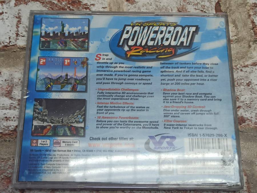 VR Sports Powerboat Racing : PS1 NTSC