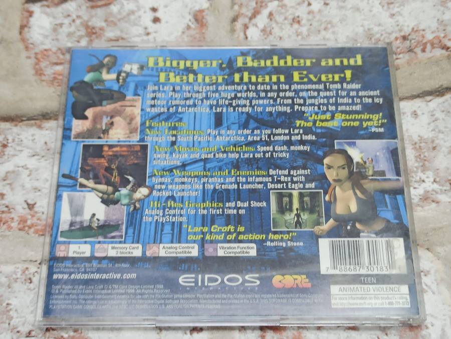 Tomb Raider 3 : PS1 NTSC (Pre-owned)