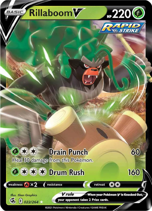 Rillaboom V 022/264 - Pokemon Fusion Strike