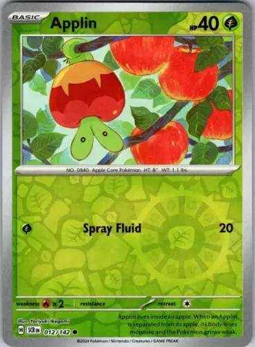 Applin Reverse Holo 012/142 - Pokemon Stellar Crown