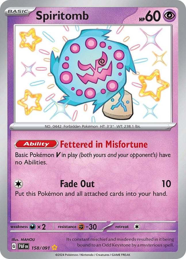 Spiritomb 158/091  Pokemon Paldean Fates