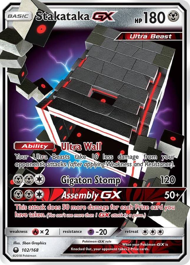 Stakataka GX 102/168 - Pokemon Celestial Storm