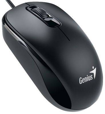 Genius 31010116100 DX-110 Ambidextrous Wired Optical Mouse - Black - Genius