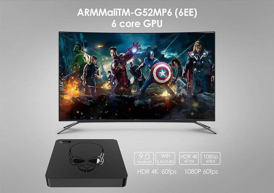 Beelink GT-King  Smart TV Box - Android Media Player Streamer - 4GB DDR4 64GB - 0.45g
