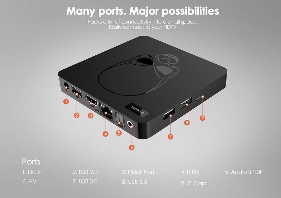 Beelink GT-King  Smart TV Box - Android Media Player Streamer - 4GB DDR4 64GB - 0.45g