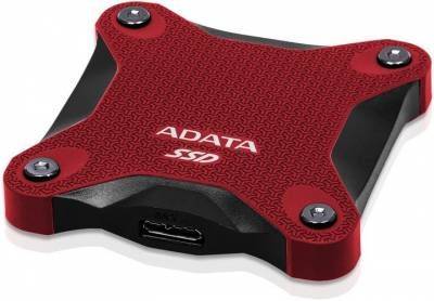 Adata EH-A480SD600Q-R Black & Red 480Gb External 3Dnand/QLC Solid State Drive - Adata