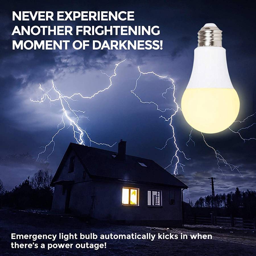 Emergency Smart  LED Light Bulb with Rechargeable Battery Back-up (Lasts up to 3-4 Hours) - 9W