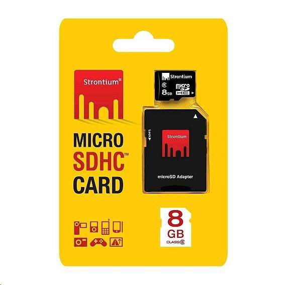 Strontium SR8GTFC6A 32GB Nitro Micro SD Card with SD Adaptor Up To 85MB/s