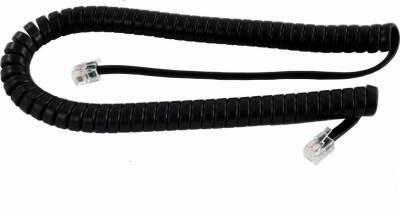 Unbranded RJ9 Curly Telephone Cable - Black - Unbranded