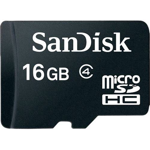 SanDisk 16GB micro SD microSDHC Memory Card Class 4 With SD Adapter - SanDisk