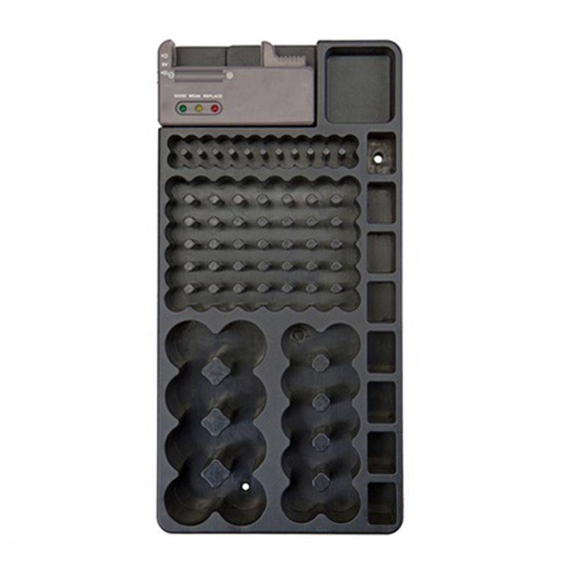 Mountable 98-Battery Organizer with Removable Tester (Holds AA AAA C D and 9V Batteries)
