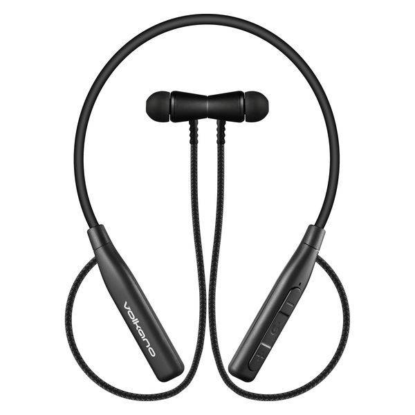Volkano Aeon+ Series Bluetooth Earphones with Neckband - Black - Volkano