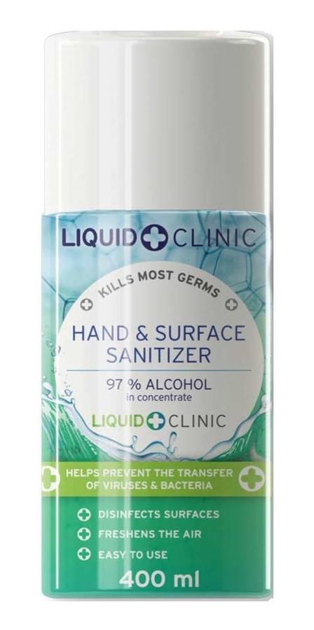 Liquid Clinic Hand Sanitizer Aerosol Spray Can 400ml