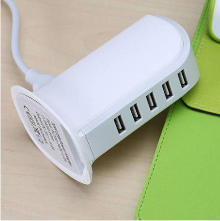 5 Port Universal USB Multi Charger 4A USB Hub (20W) - White - 209g
