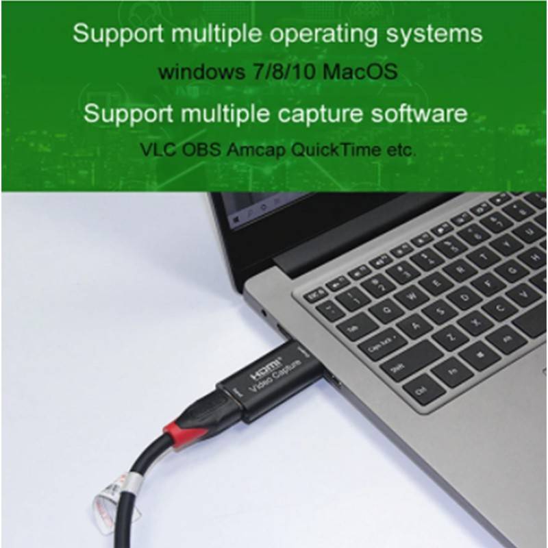 HDMI to USB Live Gaming Streaming Video Capture Card 1080p 30fps - 53g