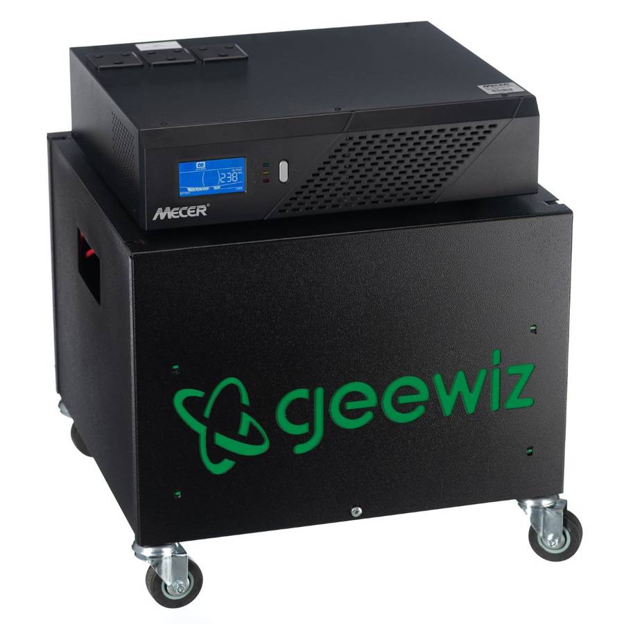 1200VA Mecer Inverter + 2x 100AH Batteries Trolley (8 HOUR BATTERY LIFE) KIT - (720W) (150-200 cy...