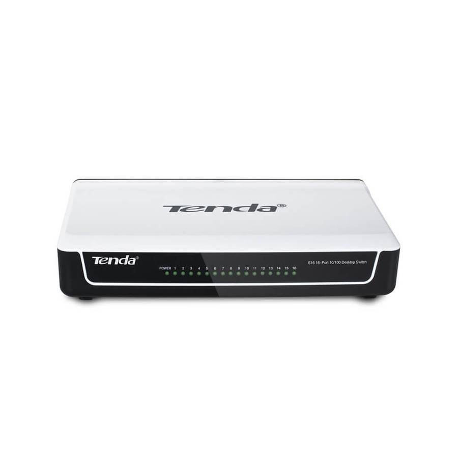 Tenda 16-Port Fast Ethernet Desktop Switch | S16 - Tenda