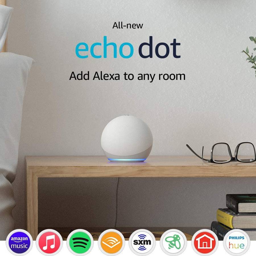 All-new Echo Dot 4th Gen Smart speaker with Alexa - 557g Chalk Echo Dot