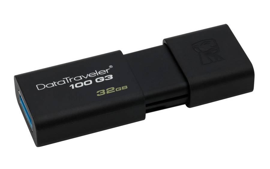 Kingston DT100G3/32GB 32GB Data Traveler 100 G3 USB 3.0 Gen 1 Flash Drive - Kingston