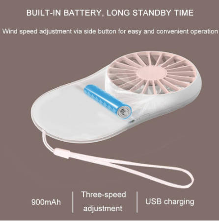 Mini Pocket Fan - USB Charging - 112g Mint