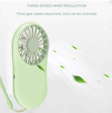 Mini Pocket Fan - USB Charging - 112g Mint