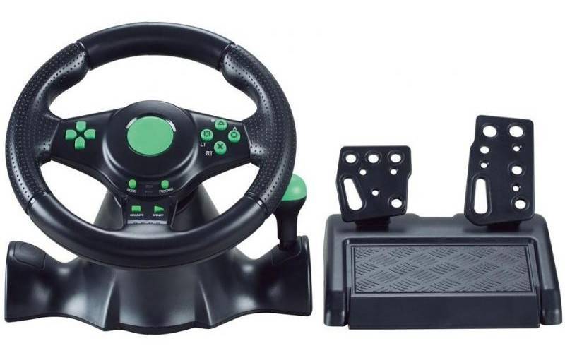 Gaming Steering Wheel with Pedals for XBOX360/PS2/PS3/PC - Microworld