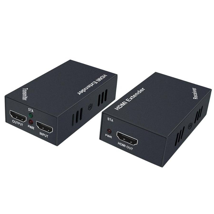60M HDMI Extender 1080p 3D HDMI Transmitter Receiver over Cat5e/6/7 with IR Control Loop Out 3D E...