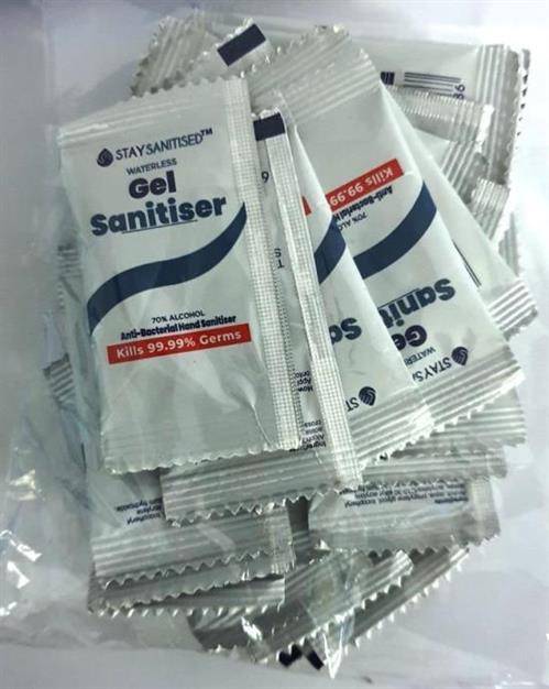 Casey Pocket and Travel Gel Sanitiser 3ml Sachet- Sold as Pack of 30