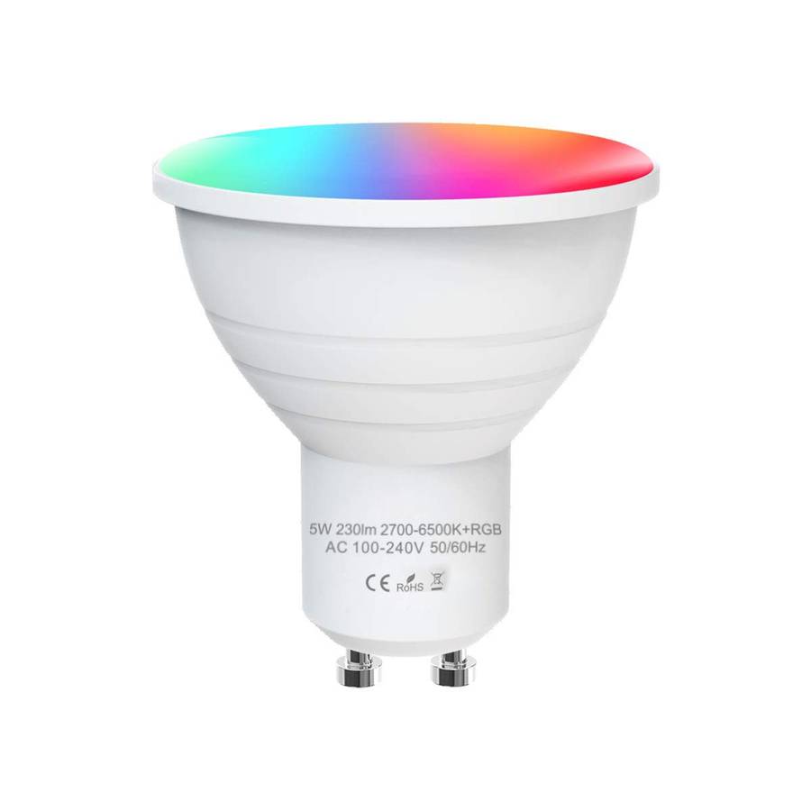 Smart WiFi LED GU10 RGBCW Light Bulb 5W work with Alexa / Google Home