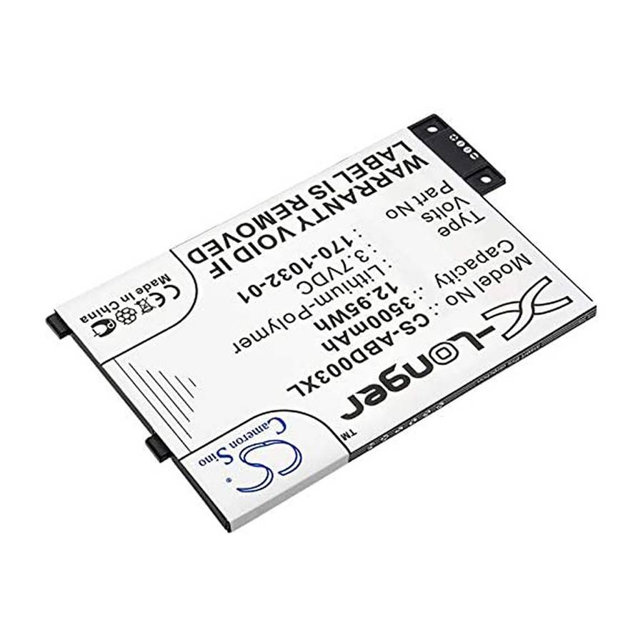 Replacement Battery for Amazon Kindle K3 - 3500mAH / 12.95Wh / 3.7VDC / Lithium-Polymer / 170-1032-0