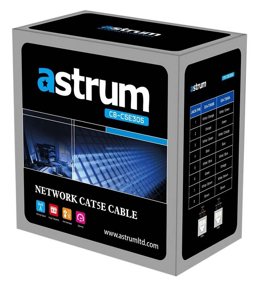 Astrum Network Cable Cat5e 305m Roll - Astrum