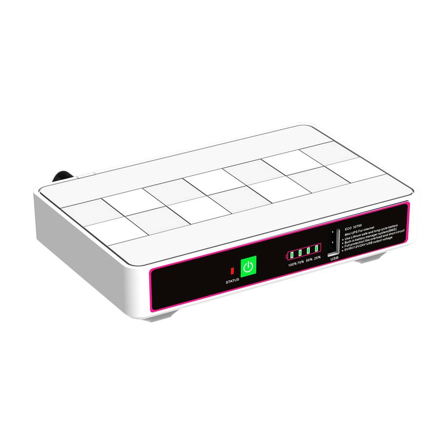 Geewiz Mini DC UPS (12000mAh) LifePO4 Backup Battery Power Bank Supply (38.4Wh) - 12V / 9V / 5V -...