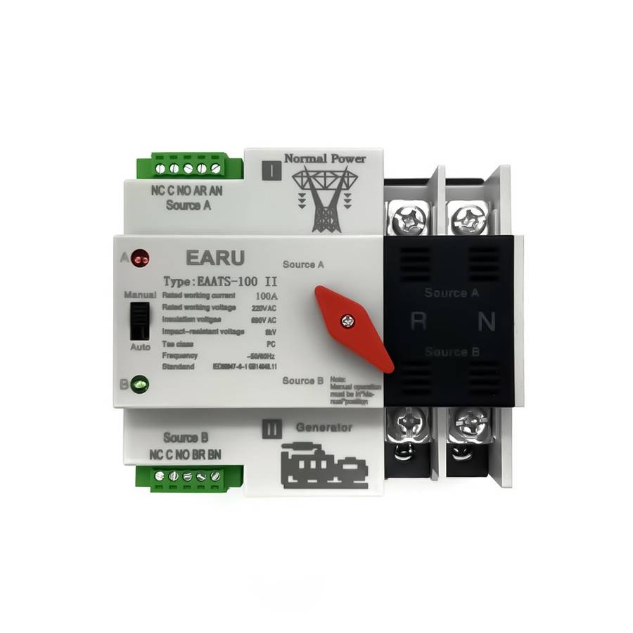 Automatic Changeover Switch - 2P (Single Phase) - 220V / 100A / 50Hz