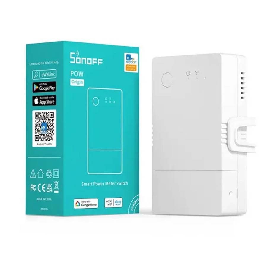 Sonoff POW R316D 16A 2500W Origin - WIFI Smart Switch with Power Consumption Measurement (Compati...