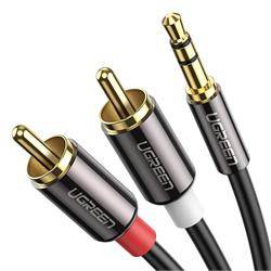 Ugreen 2m 3.5mm M to 2RCA M Audio Cable - Black