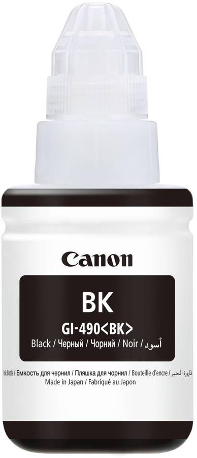 Canon GI-490 Black Ink Bottle Compatible with Canon PIXMA G1400/2400/3400 - Canon
