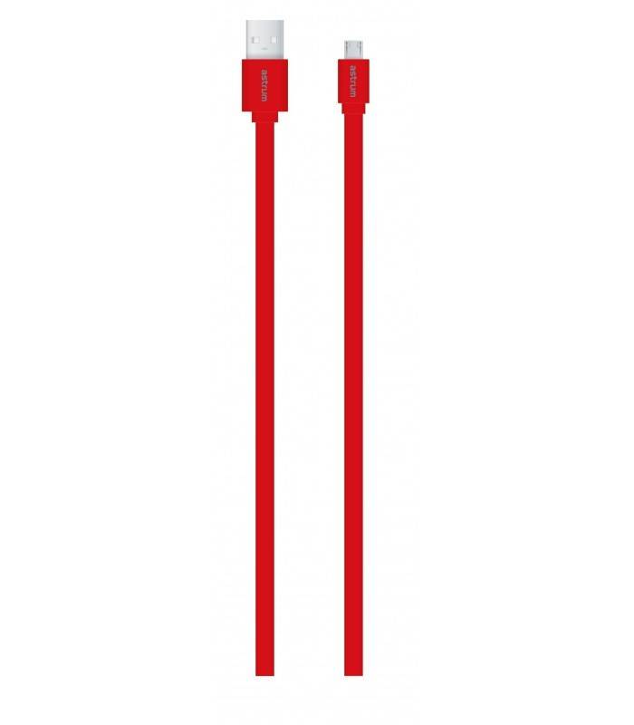 Astrum A53036-N Charge / Sync Cable Micro USB 5P Flat Red - Astrum