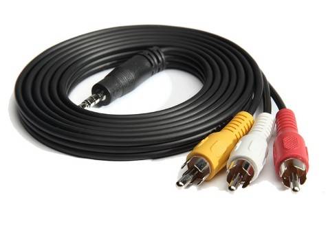 AV Cable 3.5mm 3 Jack RCA Audio Video Coaxial Cable Male Female - 44g