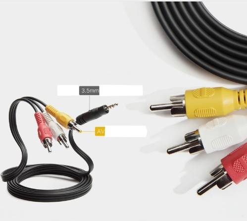 AV Cable 3.5mm 3 Jack RCA Audio Video Coaxial Cable Male Female - 44g