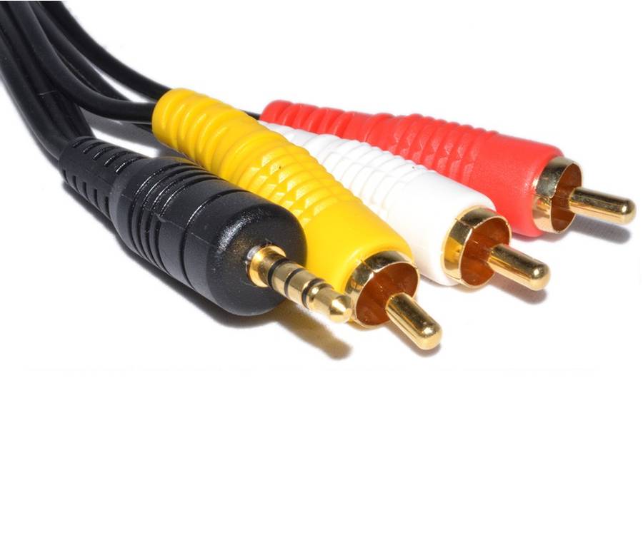 AV Cable 3.5mm 3 Jack RCA Audio Video Coaxial Cable Male Female - 44g