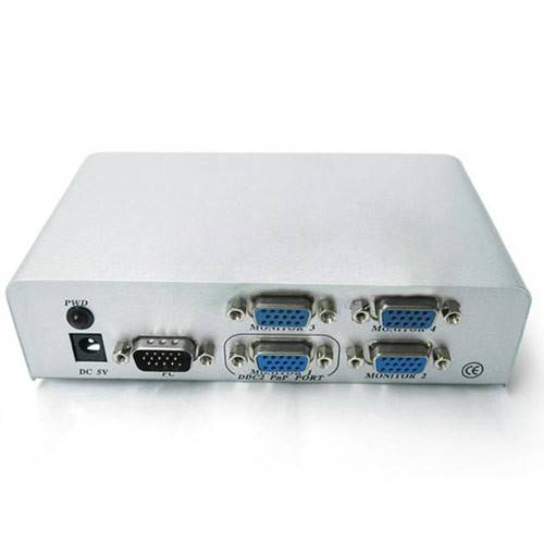 Unbranded VGA200  VGA Splitter 1 input 15 pin VGA Female to 4 output 15 pin VGA Female - Unbranded
