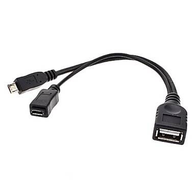 Unbranded USB101  USB Female to Micro USB Female + Micro USB Male Cable  - Unbranded