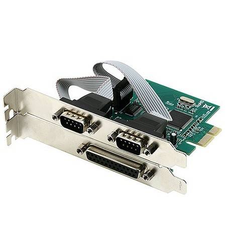 Unbranded 2SIP-ELP 2x Serial & 1x Paralled Port PCI-e Card Low Profile - Unbranded