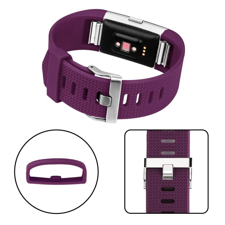 Fitbit Charge 2 Band - Adjustable Replacement Strap - PLUM, Large