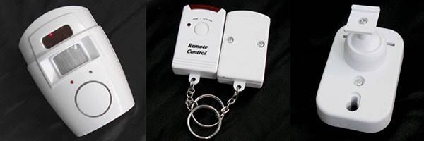 Motion Detector Alarm Kit - Remote Controlled On/Off - 197g