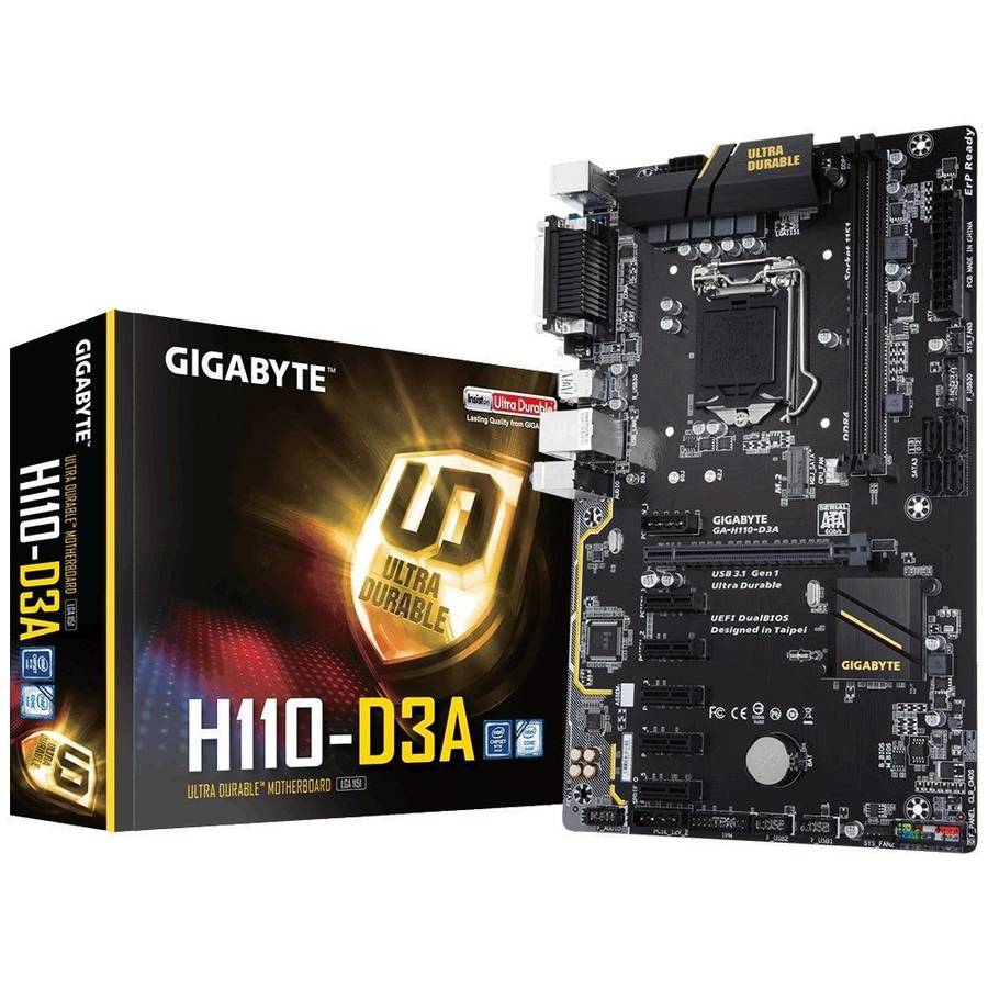 GIGABYTE H110-D3A ATX CRYPTOMINING MOTHERBOARD - GIGABYTE