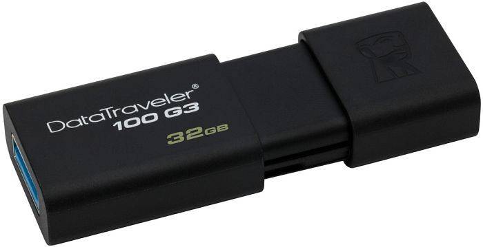 Kingston DT100G3/32GB 32GB Data Traveler 100 G3 USB 3.0 Gen 1 Flash Drive - Kingston